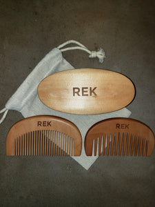 REK Beard Brush and Comb Kit