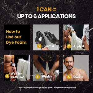 True Sons Hair Dye Foam - 2 cans